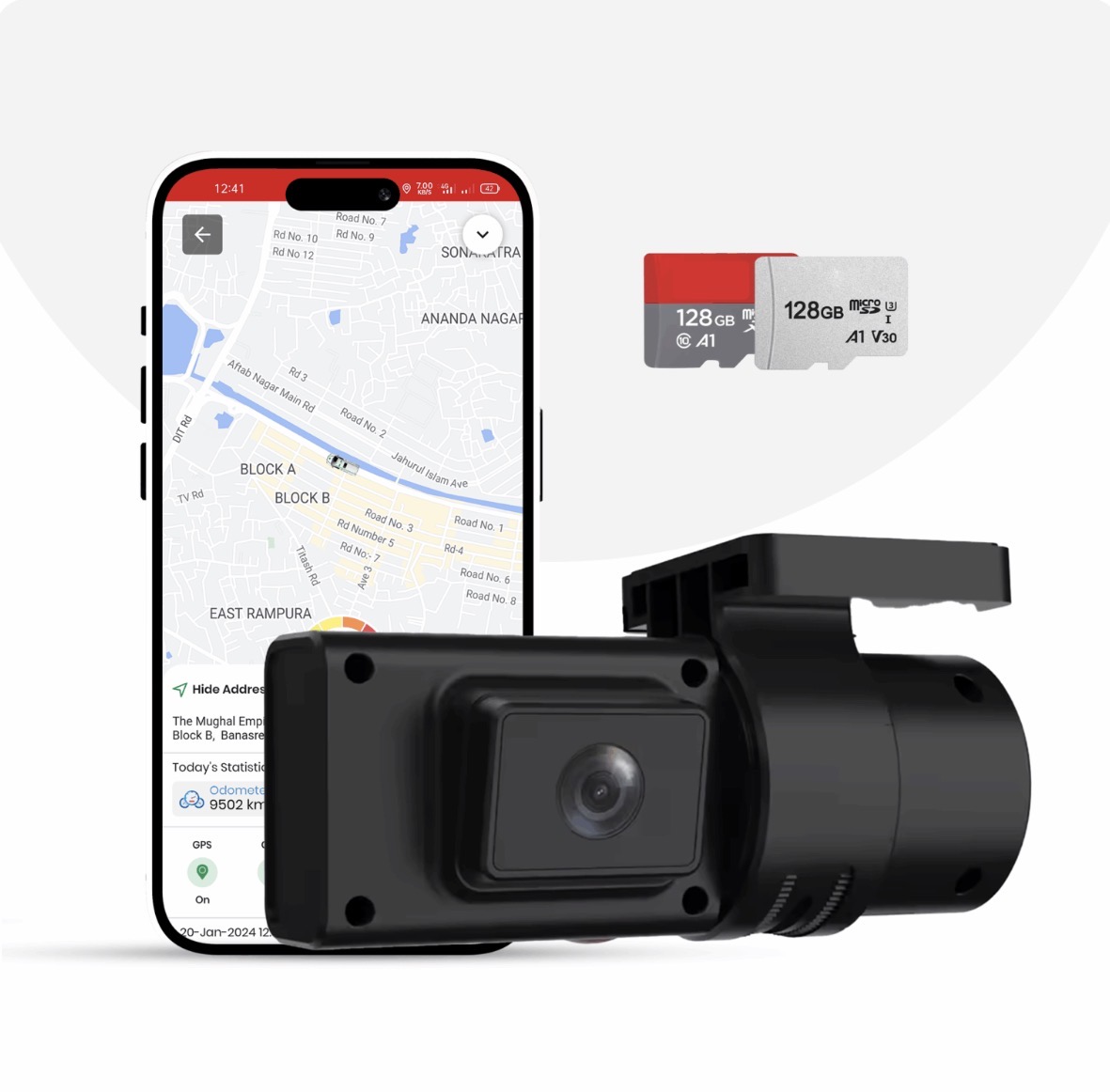 4G Dual Dashcam Jimi IOT JC181